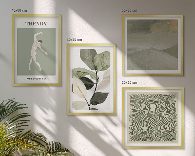Set tablouri gata de agățat Modele abstracte de plante