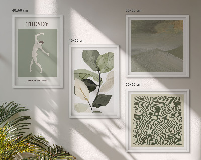 Set tablouri gata de agățat Modele abstracte de plante