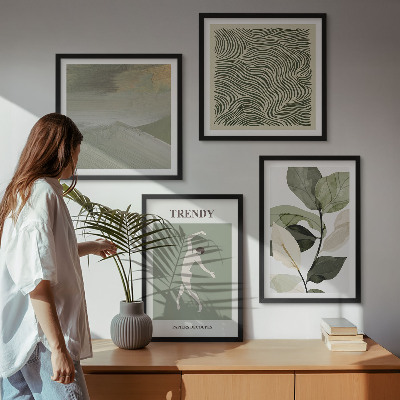 Set tablouri gata de agățat Modele abstracte de plante