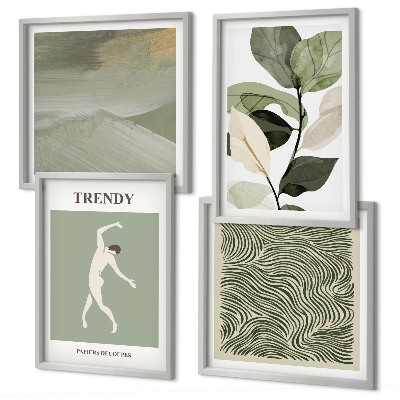 Set tablouri gata de agățat Modele abstracte de plante