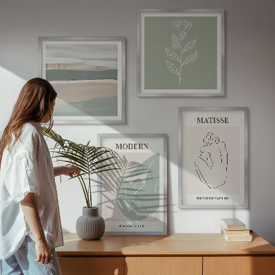Set tablouri gata de agățat Forme abstracte de plante