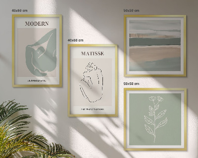Set tablouri gata de agățat Forme abstracte de plante
