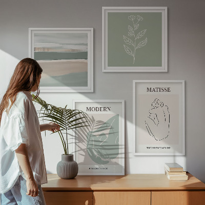 Set tablouri gata de agățat Forme abstracte de plante