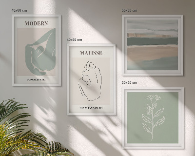 Set tablouri gata de agățat Forme abstracte de plante