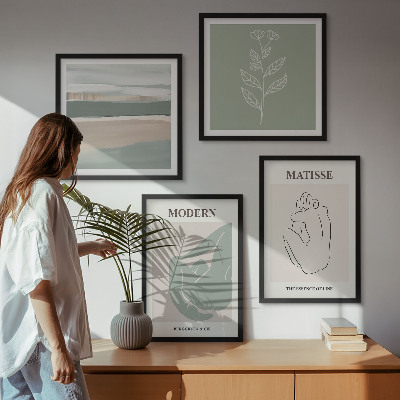 Set tablouri gata de agățat Forme abstracte de plante