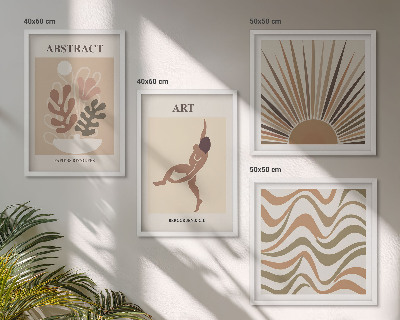 Compoziție de tablouri pentru perete Modele abstracte boho Matisse