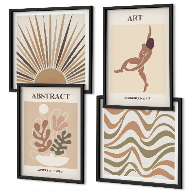 Compoziție de tablouri pentru perete Modele abstracte boho Matisse