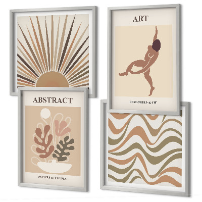 Compoziție de tablouri pentru perete Modele abstracte boho Matisse