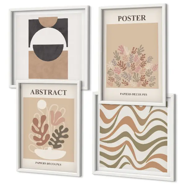 Set de tablouri cu forme abstracte gata de agățat