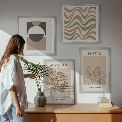 Set de tablouri cu forme abstracte gata de agățat