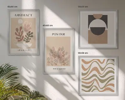 Set de tablouri cu forme abstracte gata de agățat