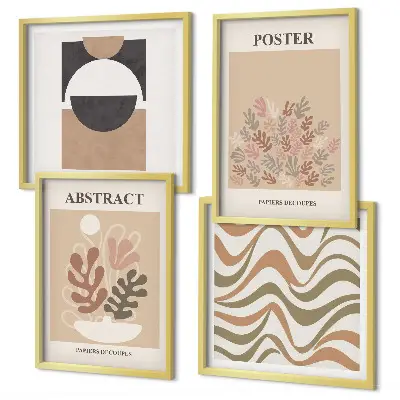 Set de tablouri cu forme abstracte gata de agățat