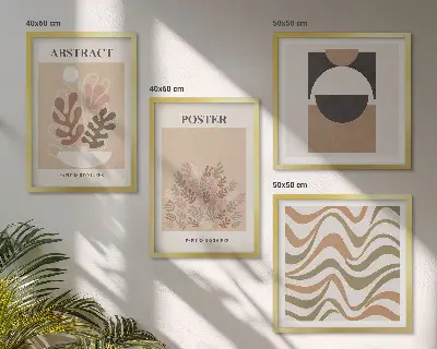 Set de tablouri cu forme abstracte gata de agățat