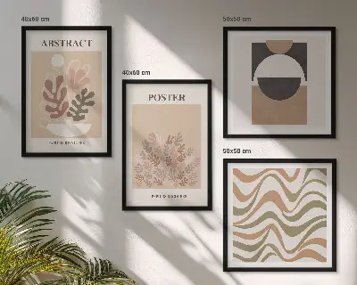 Set de tablouri cu forme abstracte gata de agățat