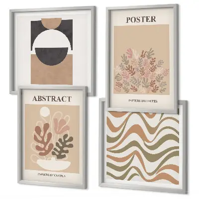 Set de tablouri cu forme abstracte gata de agățat