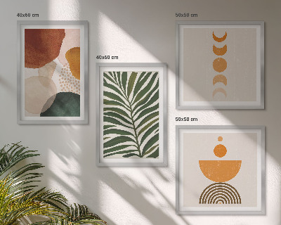 Set tablouri gata de agățat Forme abstracte de frunze