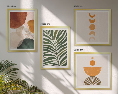 Set tablouri gata de agățat Forme abstracte de frunze