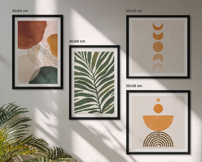 Set tablouri gata de agățat Forme abstracte de frunze