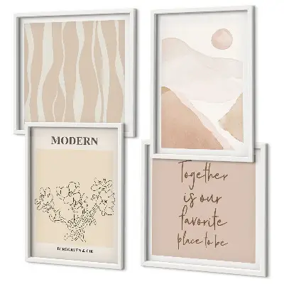 Set de tablouri pentru perete cu forme abstracte colorate