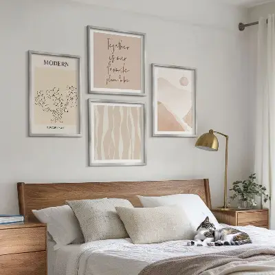 Set de tablouri pentru perete cu forme abstracte colorate