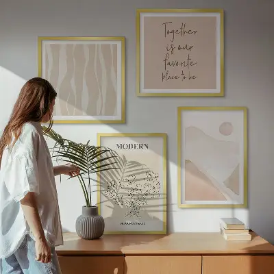 Set de tablouri pentru perete cu forme abstracte colorate