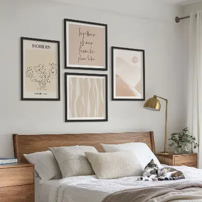 Set de tablouri pentru perete cu forme abstracte colorate