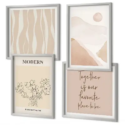 Set de tablouri pentru perete cu forme abstracte colorate