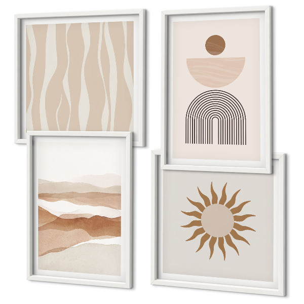 Set tablouri gata de agățat Geometrie abstractă a peisajului natural