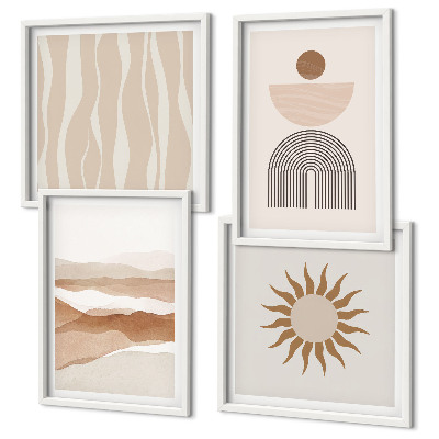 Set tablouri gata de agățat Geometrie abstractă a peisajului natural