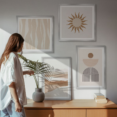 Set tablouri gata de agățat Geometrie abstractă a peisajului natural