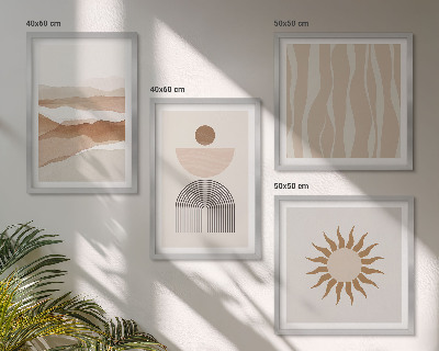 Set tablouri gata de agățat Geometrie abstractă a peisajului natural