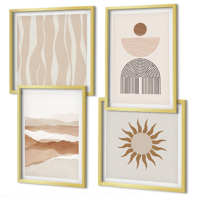 Set tablouri gata de agățat Geometrie abstractă a peisajului natural