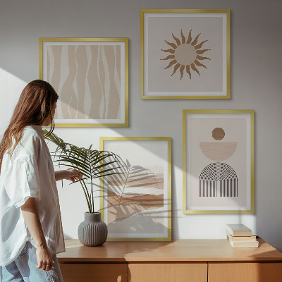 Set tablouri gata de agățat Geometrie abstractă a peisajului natural