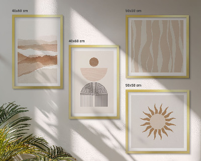 Set tablouri gata de agățat Geometrie abstractă a peisajului natural
