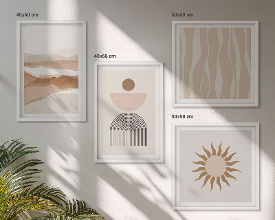 Set tablouri gata de agățat Geometrie abstractă a peisajului natural
