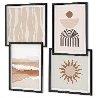 Set tablouri gata de agățat Geometrie abstractă a peisajului natural