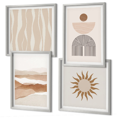 Set tablouri gata de agățat Geometrie abstractă a peisajului natural