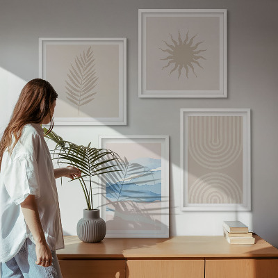 Set tablouri gata de agățat Linii abstracte ale valurilor solare