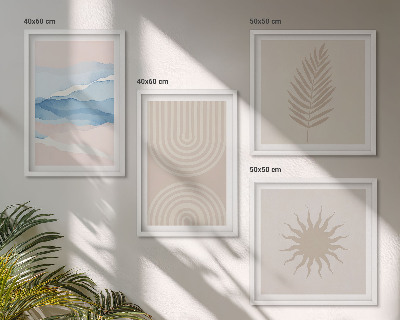 Set tablouri gata de agățat Linii abstracte ale valurilor solare