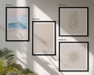 Set tablouri gata de agățat Linii abstracte ale valurilor solare