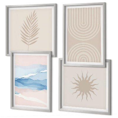 Set tablouri gata de agățat Linii abstracte ale valurilor solare