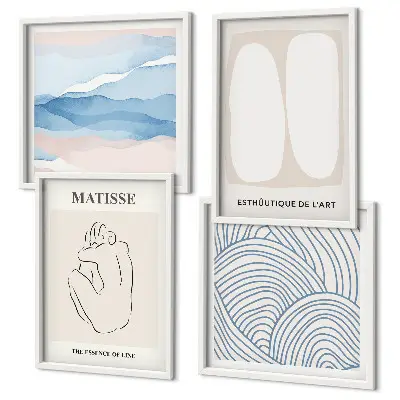 Set de tablouri Formele abstracte ale lui Matisse gata de agățat