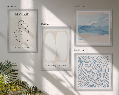 Set tablouri gata de agățat Formele abstracte ale lui Matisse