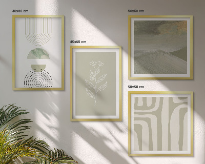 Set tablouri gata de agățat Modele geometrice de plante