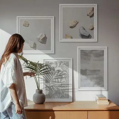 Set de tablouri cu texturi minimaliste moderne gata de agățat
