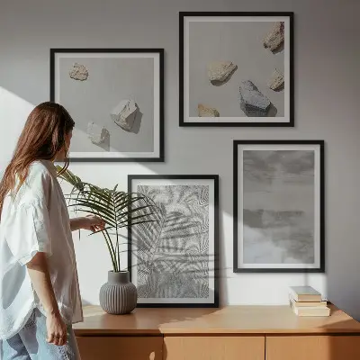 Set de tablouri cu texturi minimaliste moderne gata de agățat