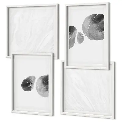 Compoziție de tablouri pentru perete cu artă abstractă sub formă de stropi de vopsea