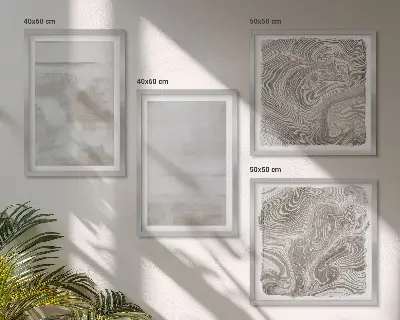 Compoziție de tablouri pentru perete cu texturi uzate în stil modern