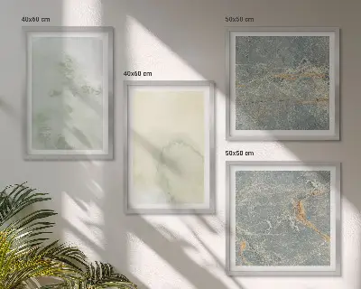 Set de tablouri cu vopsele pastelate pe pânză gata de agățat cu acuarelă