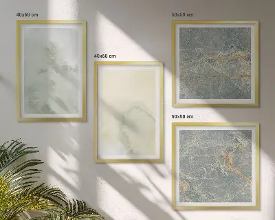 Set de tablouri cu vopsele pastelate pe pânză gata de agățat cu acuarelă